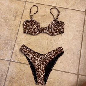 Faithfull The Brand leopard print bathing suit